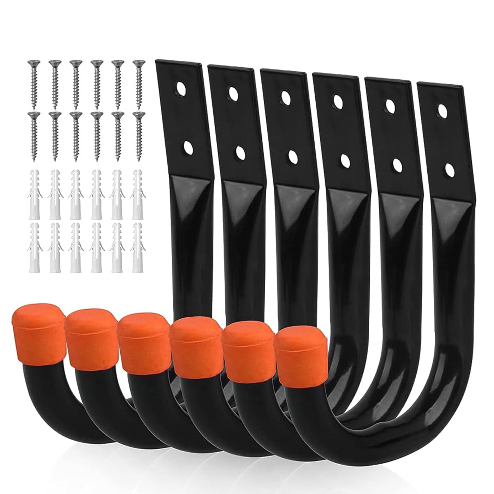 Serplex Heavy Duty Garage Hooks for Hanging, 6pcs Metal Utility Hooks Garage Wall Storage Hooks, Ladder Hooks, Wall Mount J Utility Hooks with Wall Anchors and Screws, Metal Hooks for Garage, Garden Serplex Heavy Duty Garage Hooks for Hanging, 6pcs Metal Utility Hooks Garage Wall Storage Hooks, Ladder Hooks, Wall Mount J Utility Hooks with Wall Anchors and Screws, Metal Hooks for Garage, Garden